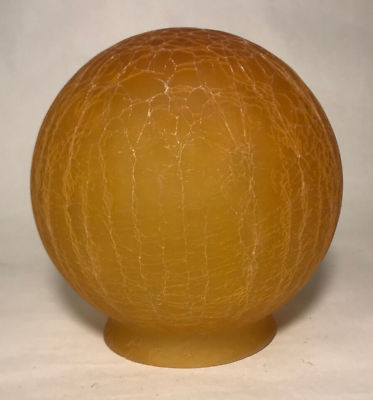 #ad New Art Deco Amber Crackle Glass Lamp Shade Ball Globe 3 1 4quot; Fitter #CS963 $62.98