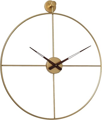 #ad #ad Round Modern Home Decor Analog Wall Clock In Golden $39.99