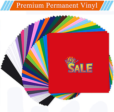 #ad #ad 14 100Pcs Adhesive Vinyl Sheets Bundles 12quot;x12quot; Permanent Sign Making for Cricut $10.99
