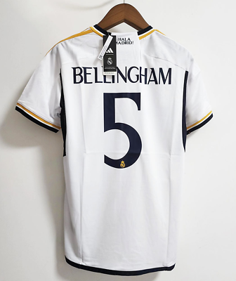 #ad BELLINGHAM #5 VINI JR #7 MODRIC #10 Soccer Jersey Home White Shirt for Adult Man $31.99