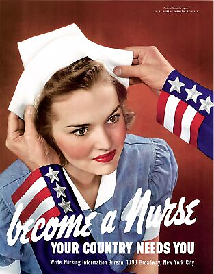 #ad Decor Become a nurse Poster. Fine Graphic Art Design. Home Shop Wall Art. 1776 $56.00