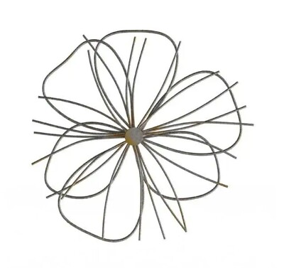 #ad 15 Inch Large Wire Flower Metal Indoor Wall Hanging 3D Floral Home Decor $8.00