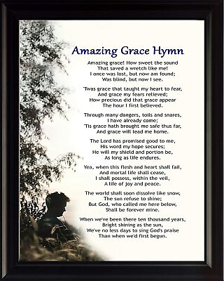 #ad Amazing Grace Hymn How Sweet The Poster Print Picture or Framed Wall Art $19.81