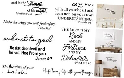 #ad Bible Verse Wall Stickers Inspirational Quote Wall The Testing Of Your Faith $18.78