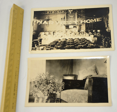 #ad #ad Antique Photos Interior 1900 amp; 1930 Harvest Home display decoration plant Vtg $14.95