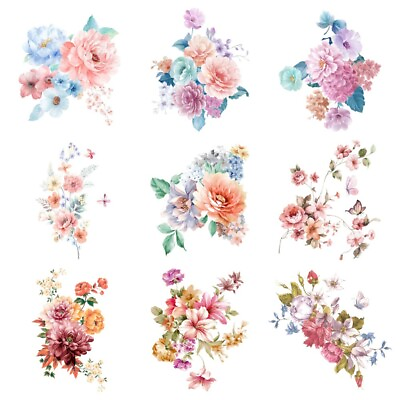 #ad Wall Sticker Romantic Flowers Waterproof For Room Decoration Wedding Decoration $6.02