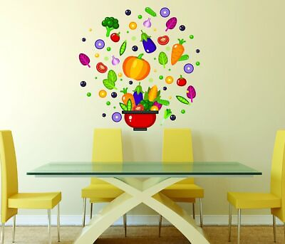 #ad Vegetables Wall Sticker Decal Removable Pvc Wall Sticker Home Decor $17.04