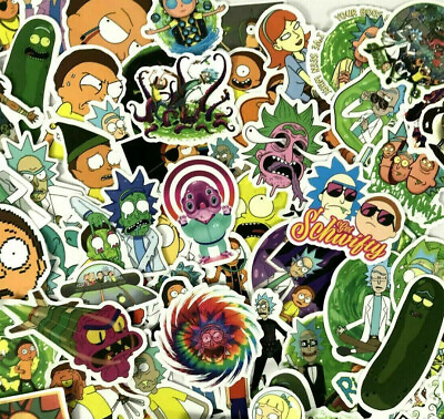 100pc Adult Animated Rick and Morty Funny Movie Decal Laptop Sticker Pack $7.99