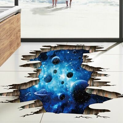 #ad #ad Wall Sticker Galaxy Decal Space 3D Mural Vinyl Planet Art Decor Removable Stars $17.64