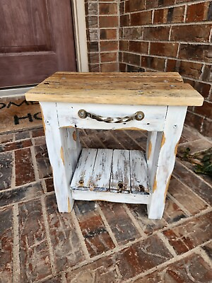 #ad #ad Rustic White Shabby Chic Vintage Style Farmhouse Accent Entry Table Console $150.00