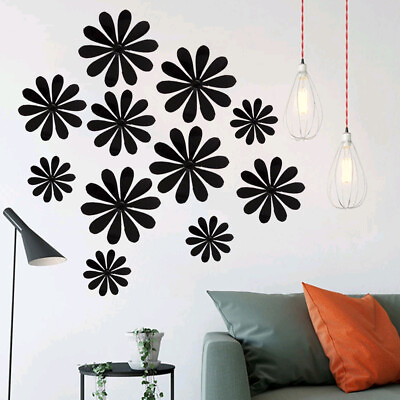 #ad #ad 12Pcs Vinyl 3D Removable Decorative Flowers Wall Sticker For Kids Room Decals $3.18