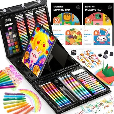 #ad 335 Pieces Kids Art Set Multi Media Art Supplies Gift Art Black 335 Piece $34.79