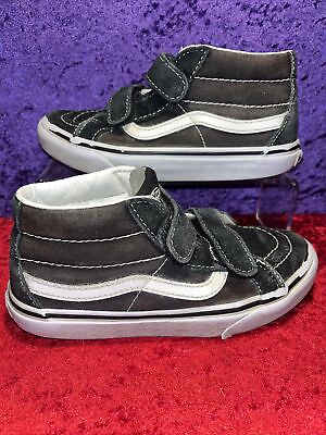 #ad Vans Off The Wall Kids Sk8 Mid Reissue V Strap Shoes sz 1 Youth Velcrow $9.99