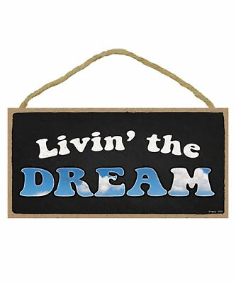 #ad Livin’ the Dream Sign Living the Dream Wood Decor Rustic Wall Decor... $13.01