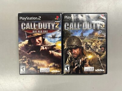 #ad Call of Duty 2 Big Red One and Call Of Duty 3 Sony PlayStation 2 PS2 W Manuals $27.95