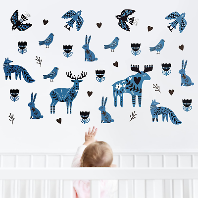#ad Woodland Nursery Decor Wall Stickers for Kids amp; Babies – Peel amp; Stick Easy Remo $13.71