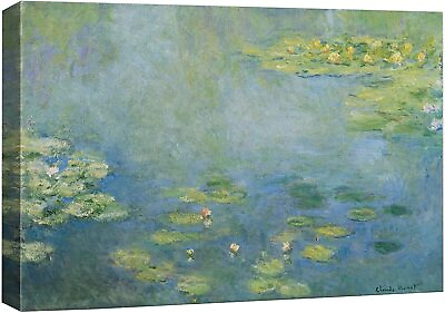 #ad Claude Monet Canvas Wall Art Framed Art Print Water Lilies $28.59