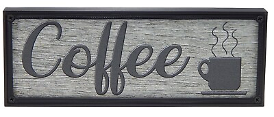 #ad Coffee Word Art Sign Kitchen Home Decor Wall Hanging Cursive Script Typography $15.99