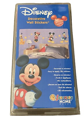 #ad Disney Mickey Mouse Decorative Bedroom Wall Decal Sticker Set NEW $12.99