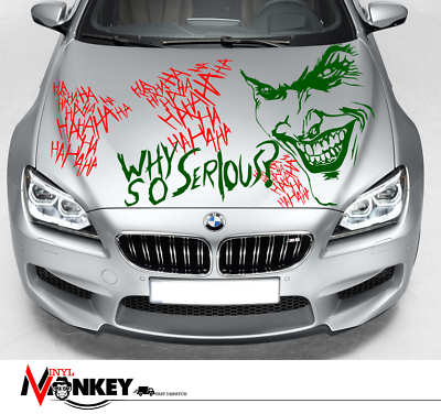 #ad JOKER WHY SO SERIOUS Stickers Decals Car Van HERO wall bedroom green red GBP 18.99
