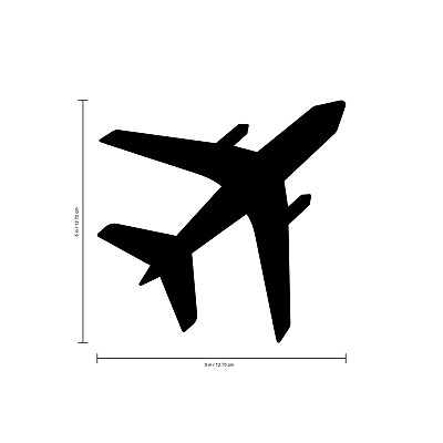 #ad Set of 20 Vinyl Wall Art Decals Airplanes Patterns Each Stencil Adhesive V $19.49