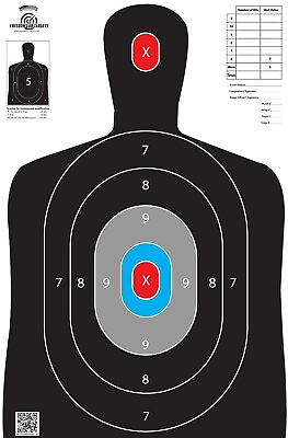 #ad 25x Paper Shooting Targets Range Pistol Rifle Gun Black Silhouette 12x18 $12.89