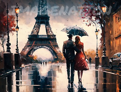 #ad #ad Canvas Wall Art Paris Love Romance GBP 99.99