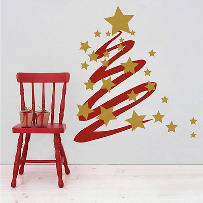 #ad Modern Christmas Tree Decals Christmas Window Sticker Christmas Decorations h48 $102.95
