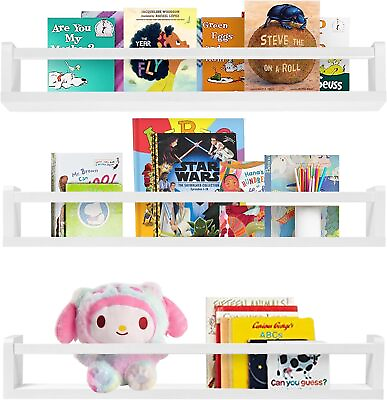 #ad 32 Inch Nursery ShelvesSet of 3 Nursery Bookshelves for Wall for Nursery Decor $52.99