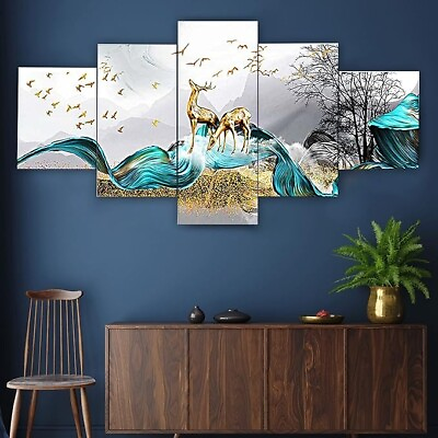 #ad CRAFT Set of 5 Framed Painting for Wall Decoration 3D Painting for Home Decor $55.24