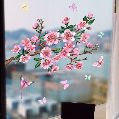 #ad Colorful Window Stickers Self Adhesive Removable PVC Decals Bathroom Wall Decor $12.99