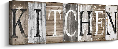 #ad #ad Kitchen Decor Wall Art Rustic Farmhouse Kitchen Sign Decorative Wall Art With S $39.71