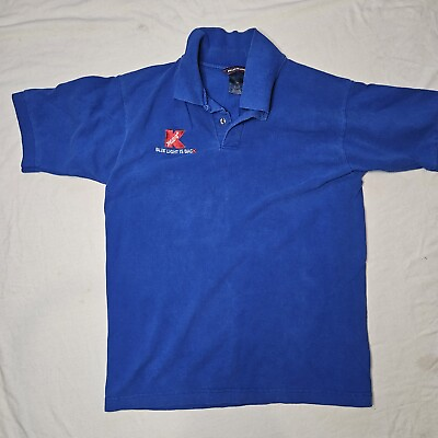 #ad Vintage Kmart Blue Light Special Polo Shirt Fruit Of The Loom Size Large $33.60