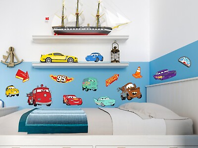 #ad Cars Movie Disney Lightning Mcqueen Wall Stickers Decals Decor Art Mural Mural GBP 38.40