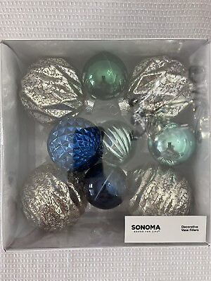 #ad Sonoma 9 pc Decorative Vase Fillers Christmas Holidays Multicolor $12.99