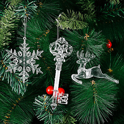 #ad #ad 1 Set Christmas Decor Durable Wear resistant Exquisite Snowflake Shape Hanging $7.44