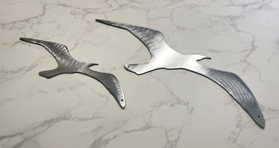 #ad Two Birds Flying Metal Wall Art Accents polished steel 5 1 2quot; x 7quot; amp; 4quot; x 5quot; $18.74