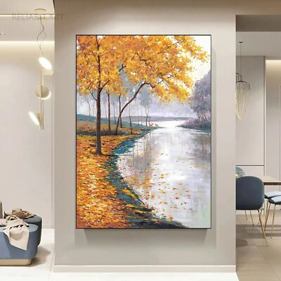 #ad Abstract Autumn Canvas Wall Art Printed Canvas Painting Home Decor Wall Pictures $7.79