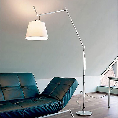 #ad Modern Design Adjustable Arm Floor Lamp Standing Lamp Silver Home Office Decor $278.80