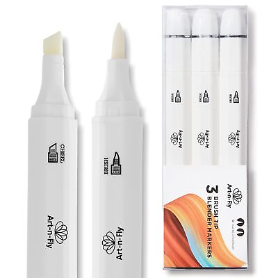 #ad Art n Fly Alcohol Colorless Blender Marker Pack of 3 Dual Tip Alcohol Marke... $18.39