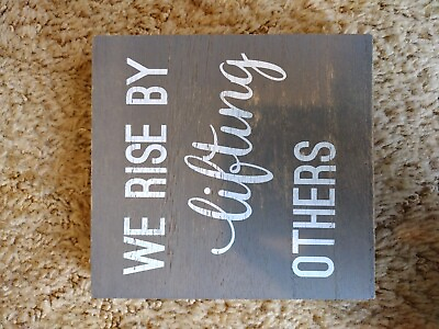 #ad home decor wall art quot;We Rise By Lifting Othersquot; $4.99