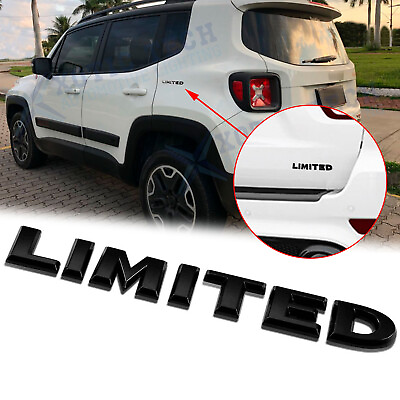 #ad 3D Black Limited Badge Emblem Car Fender Rear Decor Sticker for Jeep Universal $8.99