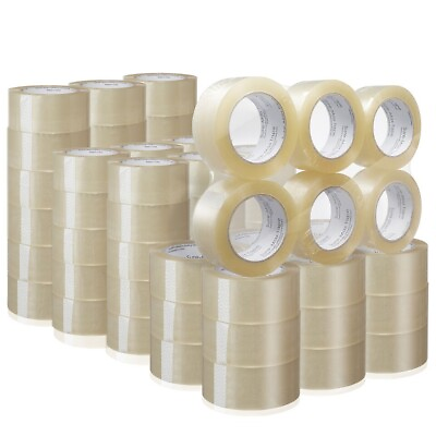 #ad 10 Rolls Carton Sealing Clear Packing Tape Box Shipping FREE SHIPPING $33.89