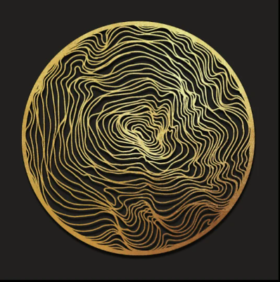 #ad #ad golden abstract round large metal wall decorirregular wall hanging $179.00