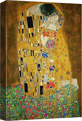 #ad 24quot;x36quot; Gustav Klimt The Kiss Canvas Wall Art Print $44.99