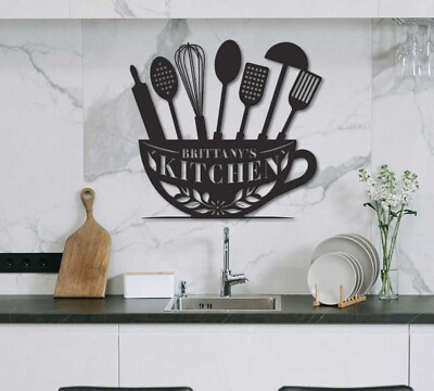 #ad Custom Kitchen Metal Sign Kitchen Gifts Kitchen Wall Decor Mothers Day Gift $89.99
