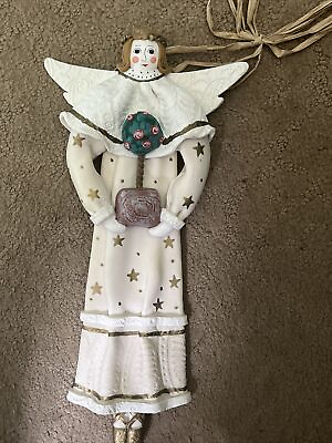 #ad Cynthia Madrid Folk Art Angel Topiary Wall Hanging Midwest of Cannon 13quot; $18.99