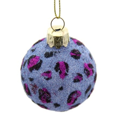 #ad #ad 2quot; Cody Foster Pink Purple Leopard Animal Print Ball Ornament Christmas Decor $6.95