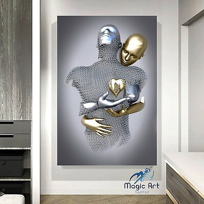 #ad 3D Effect Art Home Decor Modern Home Canvas Prints Romantic Art Love Artwork $78.99