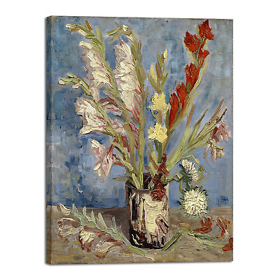 #ad Large Van Gogh Painting Repro Canvas Prints Flowers Home Decor Wall Art Framed $46.32